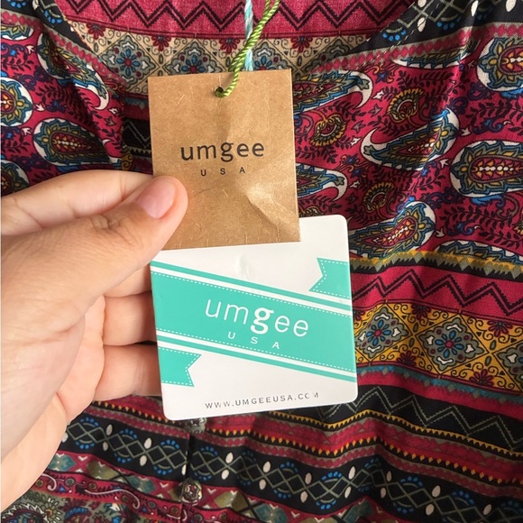 🆕Umgee Women's Olive Bohemian Multi-prints  Tunic Dress S🆕 - Picture 11 of 11
